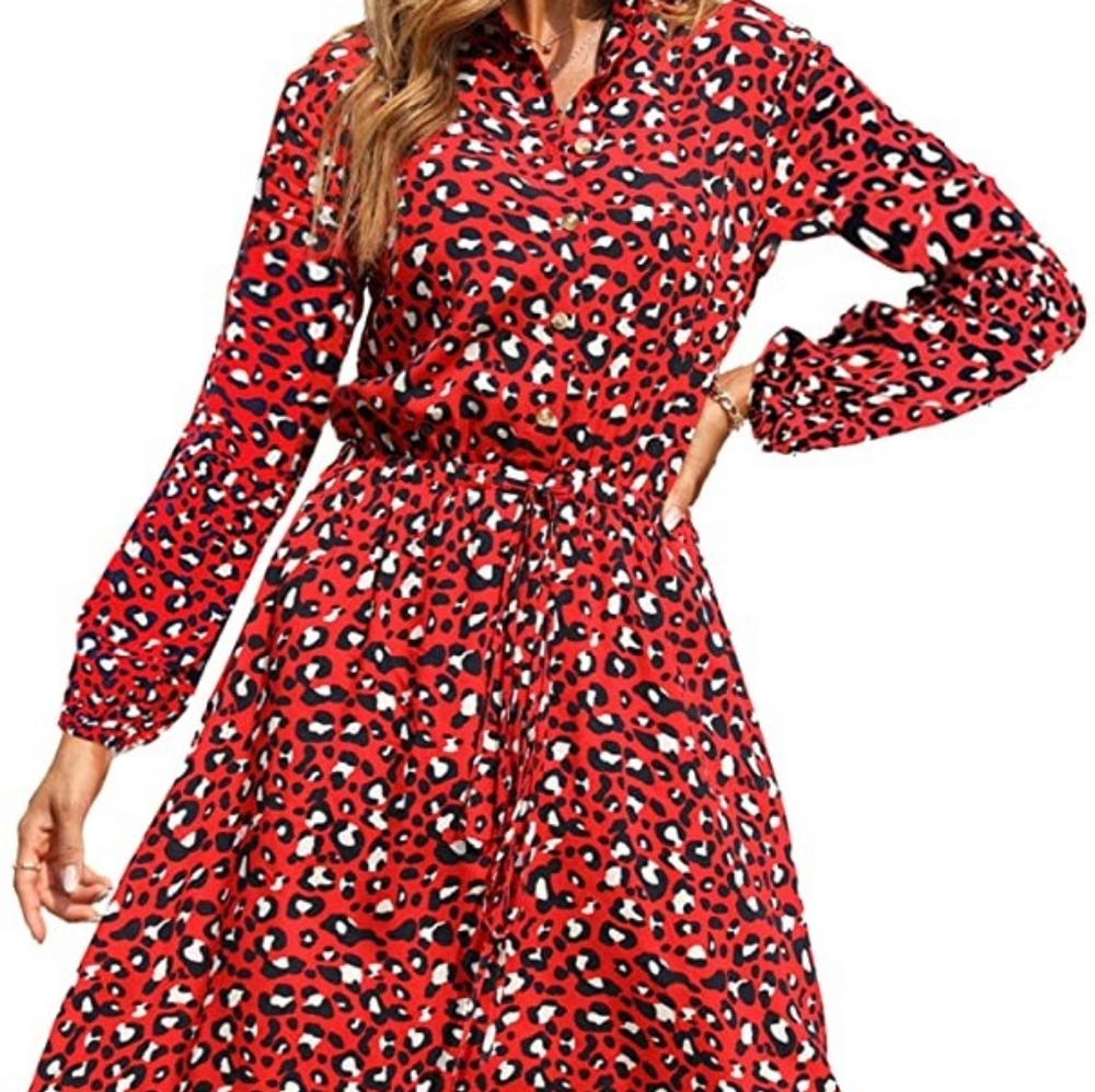 Kirundo Leopard midi dress